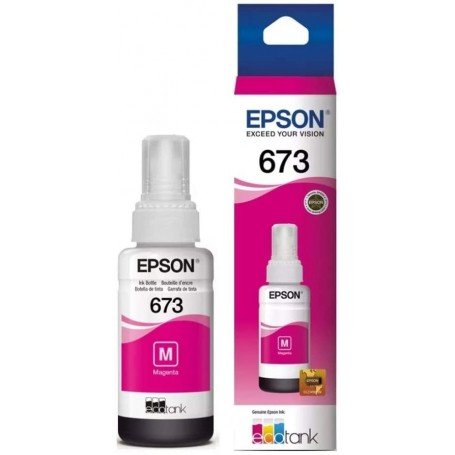 Botella de Tinta EPSON T673 Magenta EcoTank L800 L1800 L805