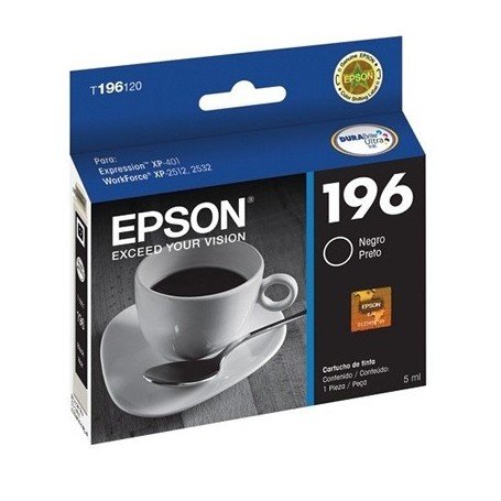 Cartucho EPSON T196 Negro Para XP-401 WF-2532