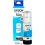 Botella de Tinta EPSON T504 Cyan EcoTank L4150 L4160 L6161 L6171 L6191