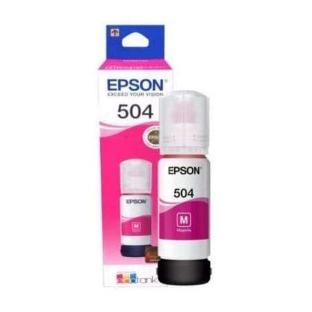 Botella de Tinta EPSON T504 Magenta EcoTank L4150 L4160 L6161 L6171 L6191