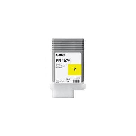 TANQUE DE TINTA CANON PARA IMAGEPROGRAF PFI-107Y AMARILLO 130ML